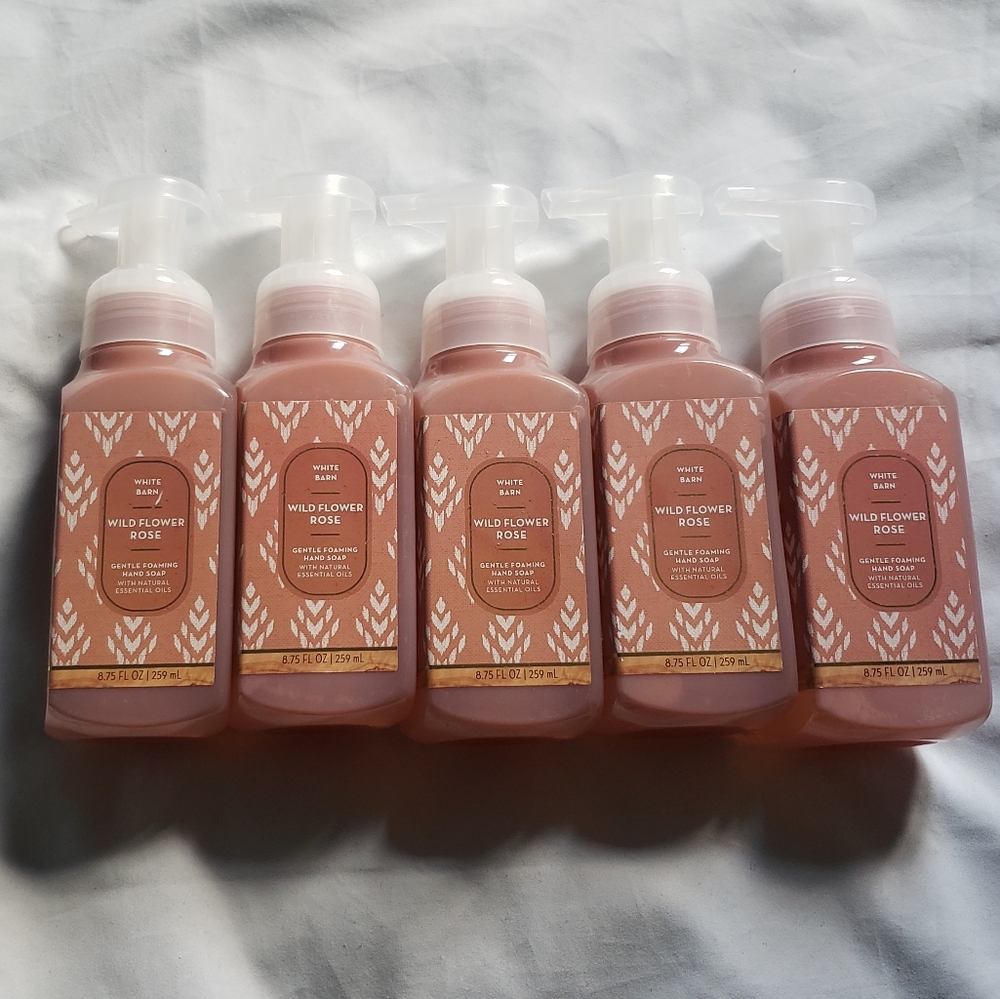 BBW WILDFLOWER ROSE GENTLE FOAMING HAND SOAP X5